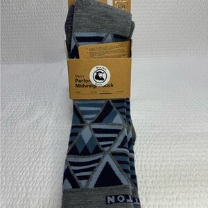 BURTON MEN'S MIDWEIGHT PERFORMANCE SOCKS SIZE LARGE